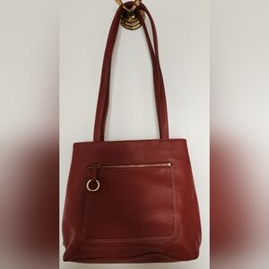 Elegant Red (It Looks Like) Leather Shoulder Bag